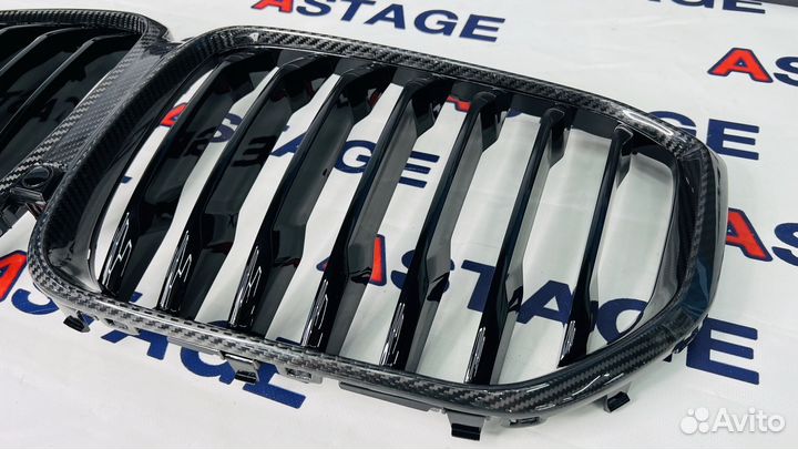 Решетка радиатора ноздри BMW X5 G05 сухой карбон