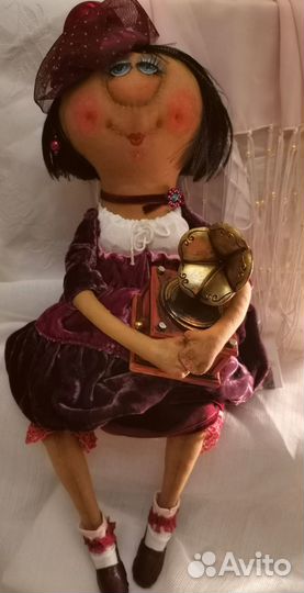 Интерьерная текстильная кукла ручной работы