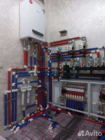 Монтаж теплых водяных полов, установка отопления