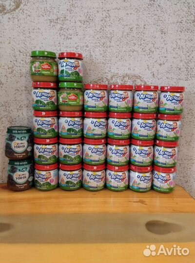 Детское питание пюре овощное и фруктовое