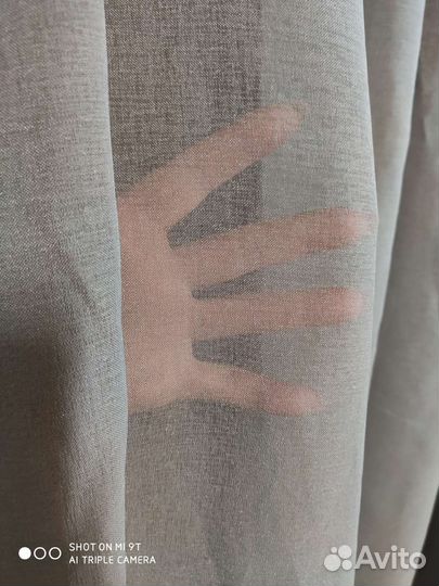 Тюль под лён серый. Новый