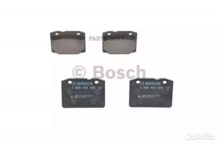 Bosch 0986494568 Колодки тормозные дисковые передн