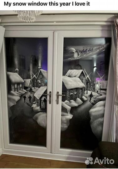 Роспись витрин к Новому году