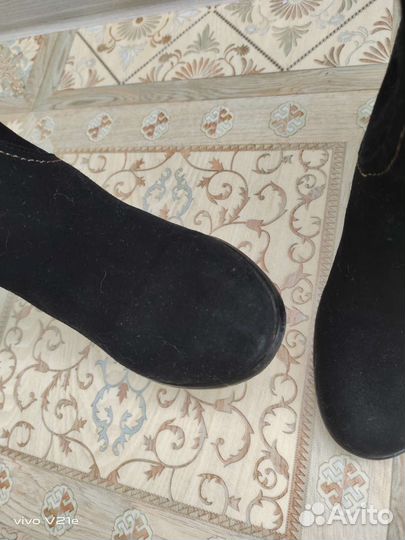 Сапоги демисезонные замшевые натуральная замша 38