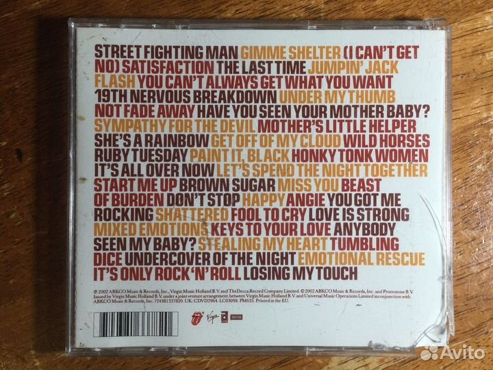 Rolling stones forty licks 2 CD 2002