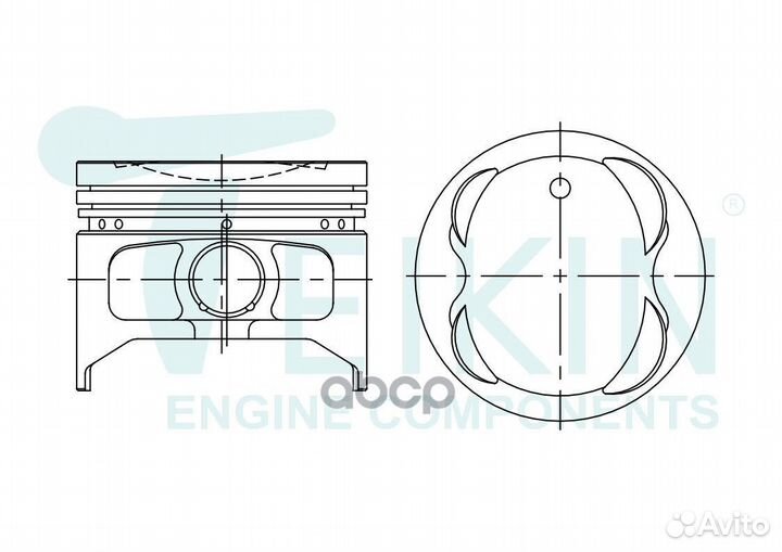 Поршни (к-т 4 шт) toyota