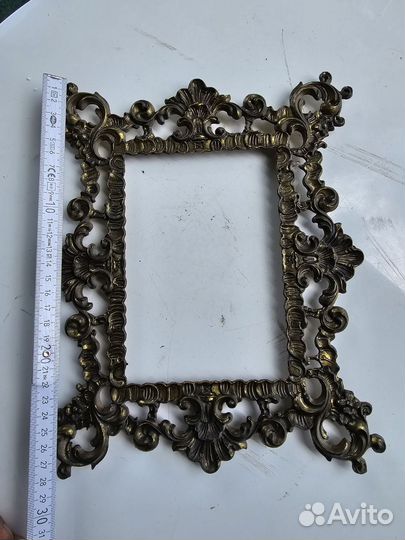 Старинная рамка для фотографий Латунь