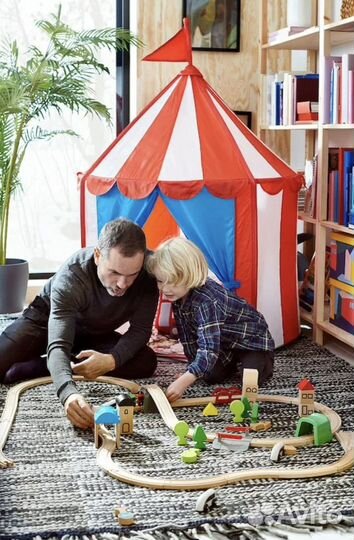 Деревянная железная дорога IKEA Lillabo 45 предм