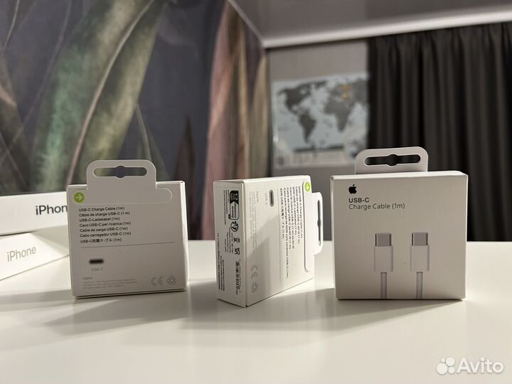 Кабель для iPhone 15 в оплетке NEW