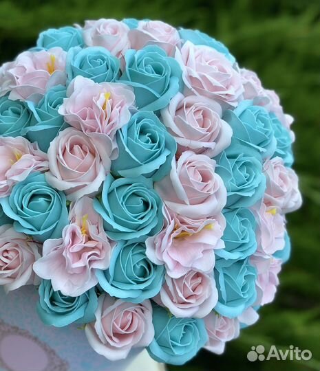 Букет из мыльных роз