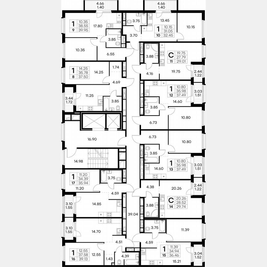 1-к. квартира, 36,5 м², 2/15 эт.