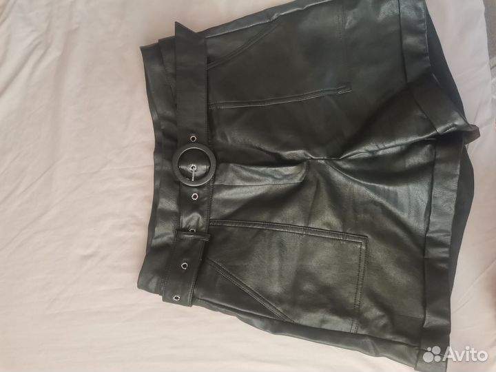 Шорты женские кожаные 44 46 размер