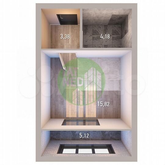 Квартира-студия, 29 м², 12/19 эт.