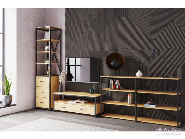 Тв-тумба Лофт Дуб Золотистый