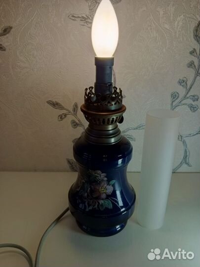 Старинная электро - керасиновая лампа
