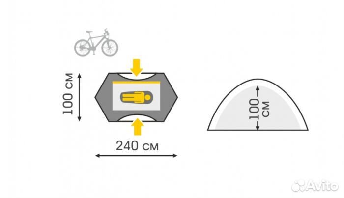 Палатка одноместная Talberg Burton 1 Alu