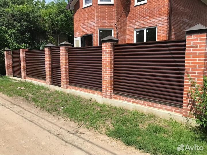 Забор еврожалюзи