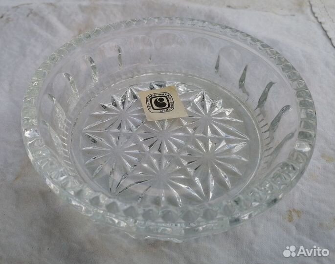Новая салатница конфетница хрусталь СССР