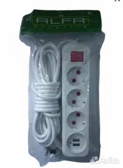 Удлинитель /сетевой фильтр с usb/тройник с usb 5м