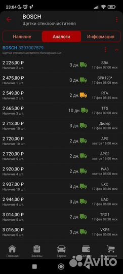 Щетки стеклоочистителя bosch