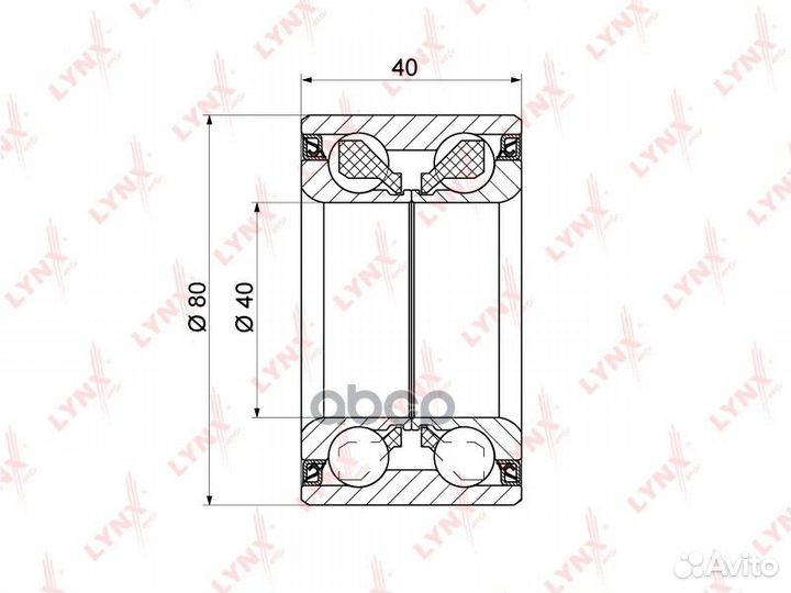 Комплект подшипника ступицы колеса перед WB