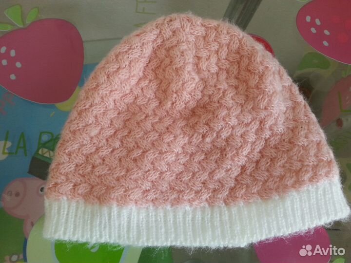 Шапка 50-52 варежки для девочки