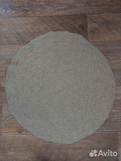 Вязаный коврик,коврик из джута