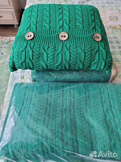 Плед покрывало, подушки+наволочки