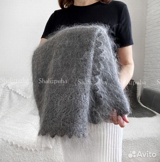 Теплая шаль, пуховый платок 145Х 140 см (321 )