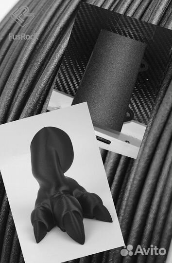 Petg-CF5 пластик Wan plast Карбон 1.75 мм 1 кг