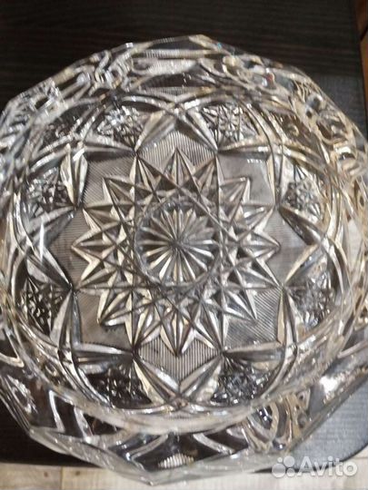 Конфетница пепельница СССР. хрусталь