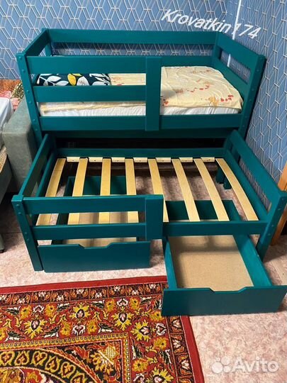 Выдвижная детская кровать