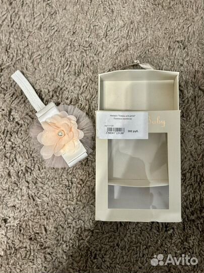 Повязка на голову для девочки с цветами