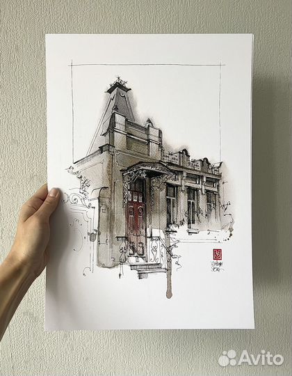 Интерьерный постер с авторской графикой