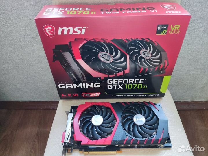 Видеокарта GTX 1070ti MSI Gaming 1070 ti GeForce