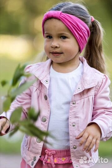 Косынка на девочку (повязка-косынка 2в1)