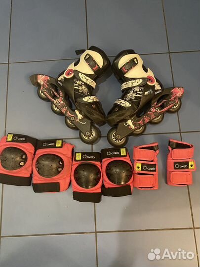 Ролики для девочек и защиты