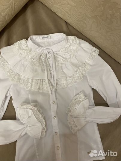 Блузка школьная нарядная р146