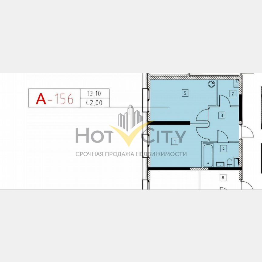 1-к. квартира, 42 м², 19/33 эт.