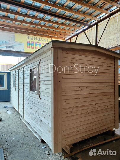 Вагончик бытовка строительная с установкой