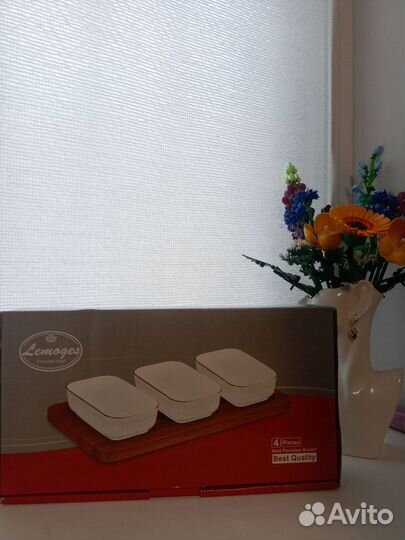 Менажница + 3 блюда из керамики