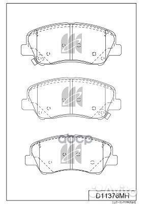 Колодки тормозные, передние (с отверстиями) D11