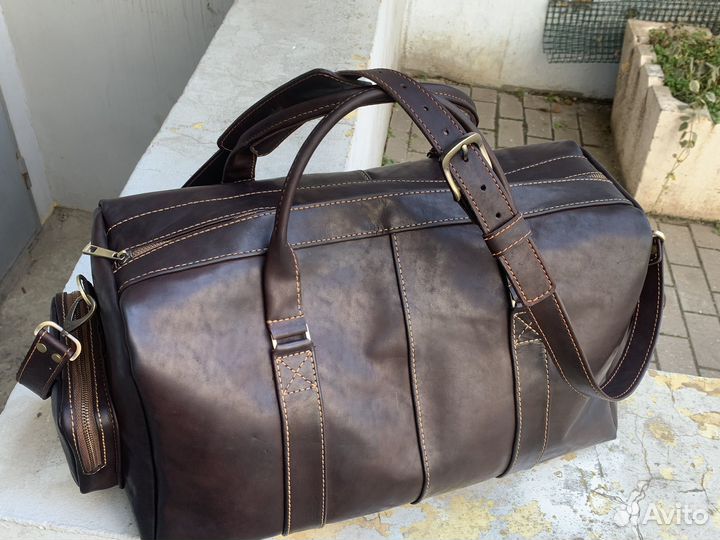 Кожаная дорожная сумка