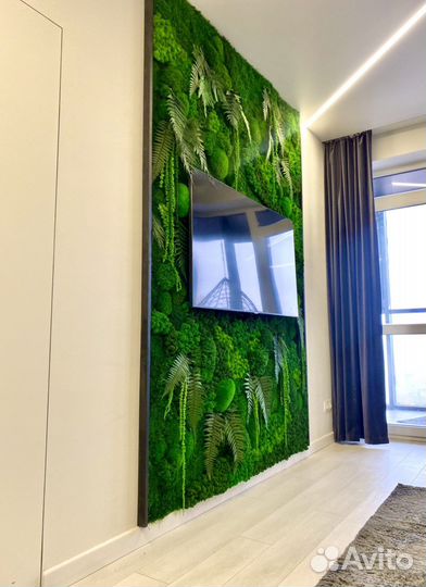 Стабилизированный мох.Озеленение.Декор.Ресторан