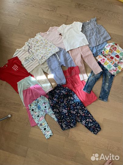 Пакет вещей mothercare, h/m, next 86