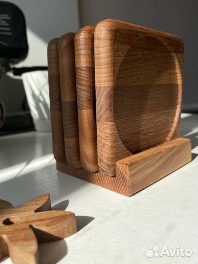Деревянные подставки подстаканники под кружки стак