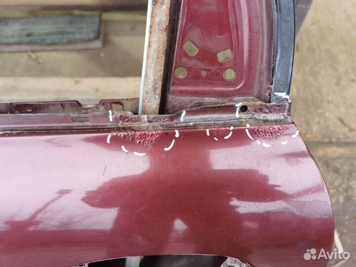 Дверь задняя левая kia spectra