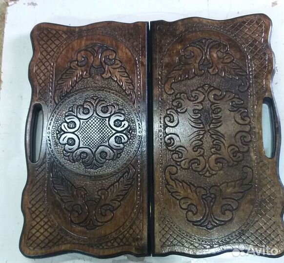 Нарды шахматы ручной работы резные