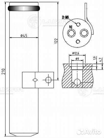 Ресивер-осушитель конденсора для автомобилей Лада