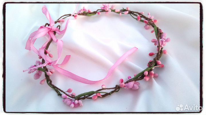 Венок для волос ручной работы